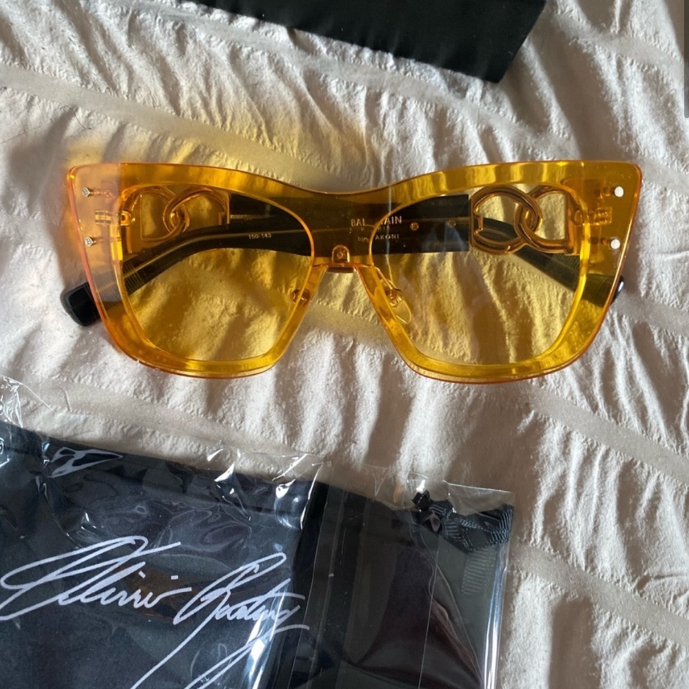 Balmain Women's Sunglasses in Vibrant Amber